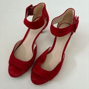 Pelle Moda Red Suede Heels